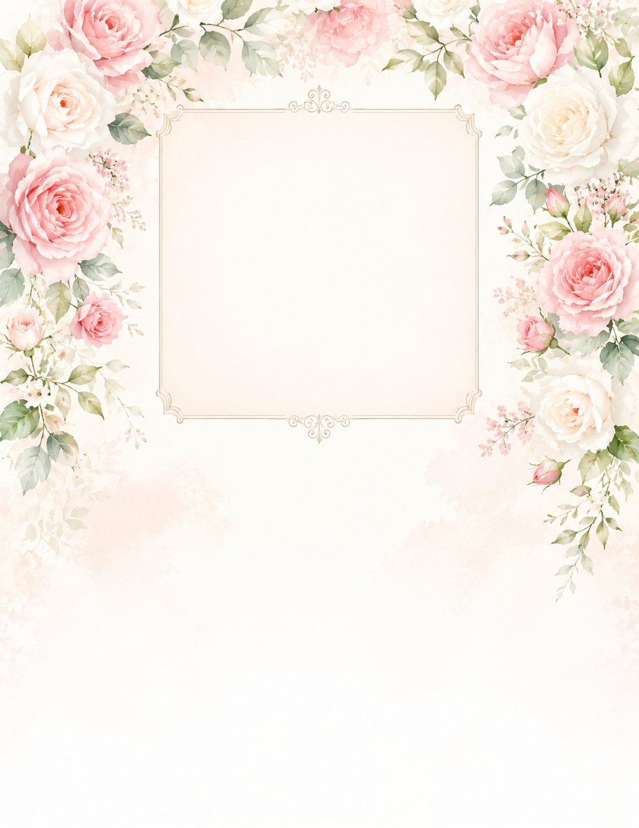 Floral Garden funeral program template